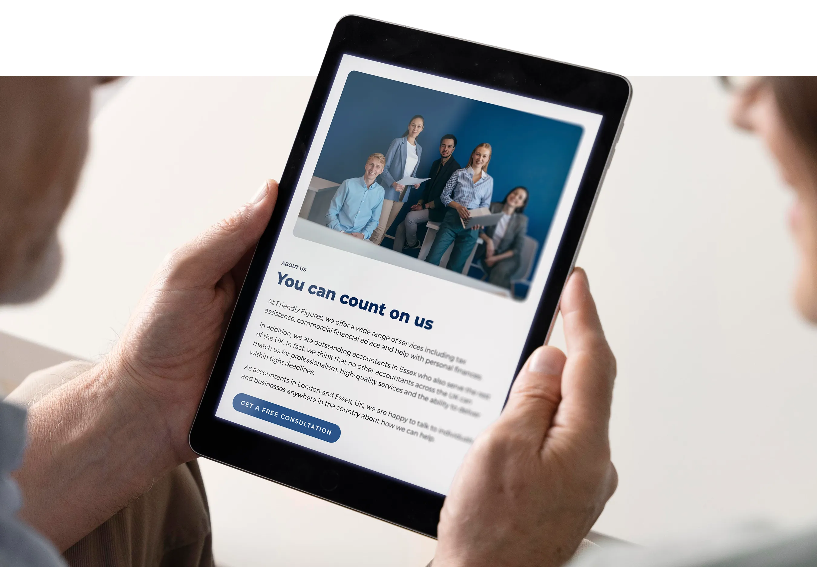 Accountants website case study image